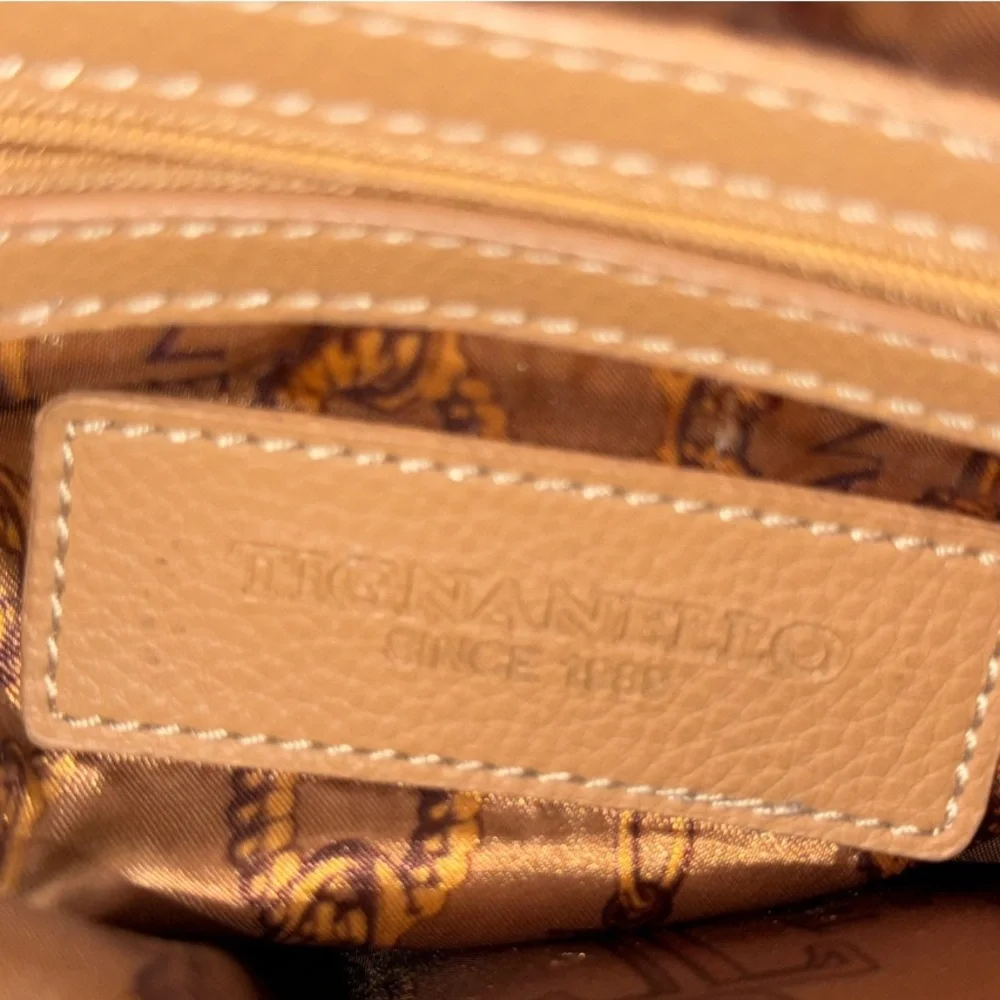 Tan Tignanello Pebbled Leather‎ Shoulder Bag